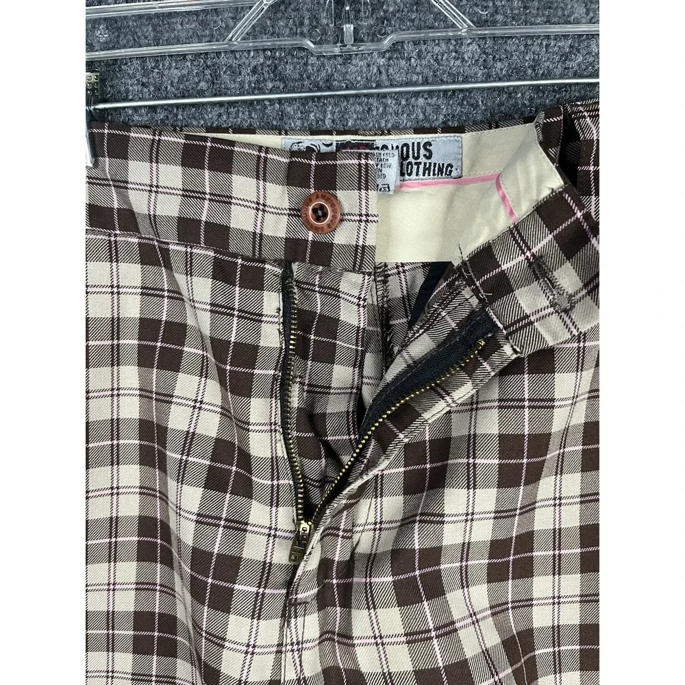 Ambiguous Shorts Mens 33 Brown‎ Plaid Casual Street Wear Skater Outdoors Bottoms